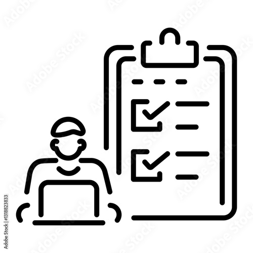 A line style icon depicting client requirements 