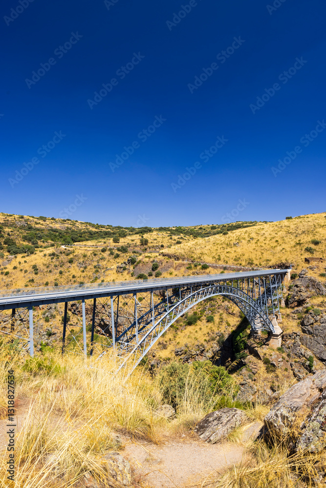 Puente de Requejo bridge, Pino del Oro, Castile and Leon, Spain