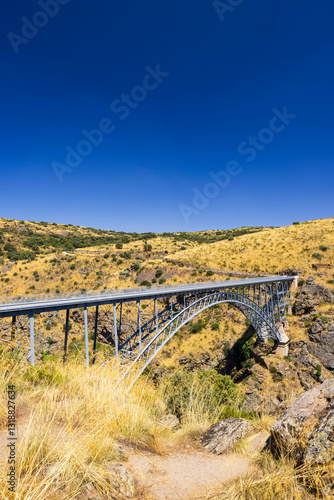 Obraz na płótnie Puente de Requejo bridge, Pino del Oro, Castile and Leon, Spain w salonie