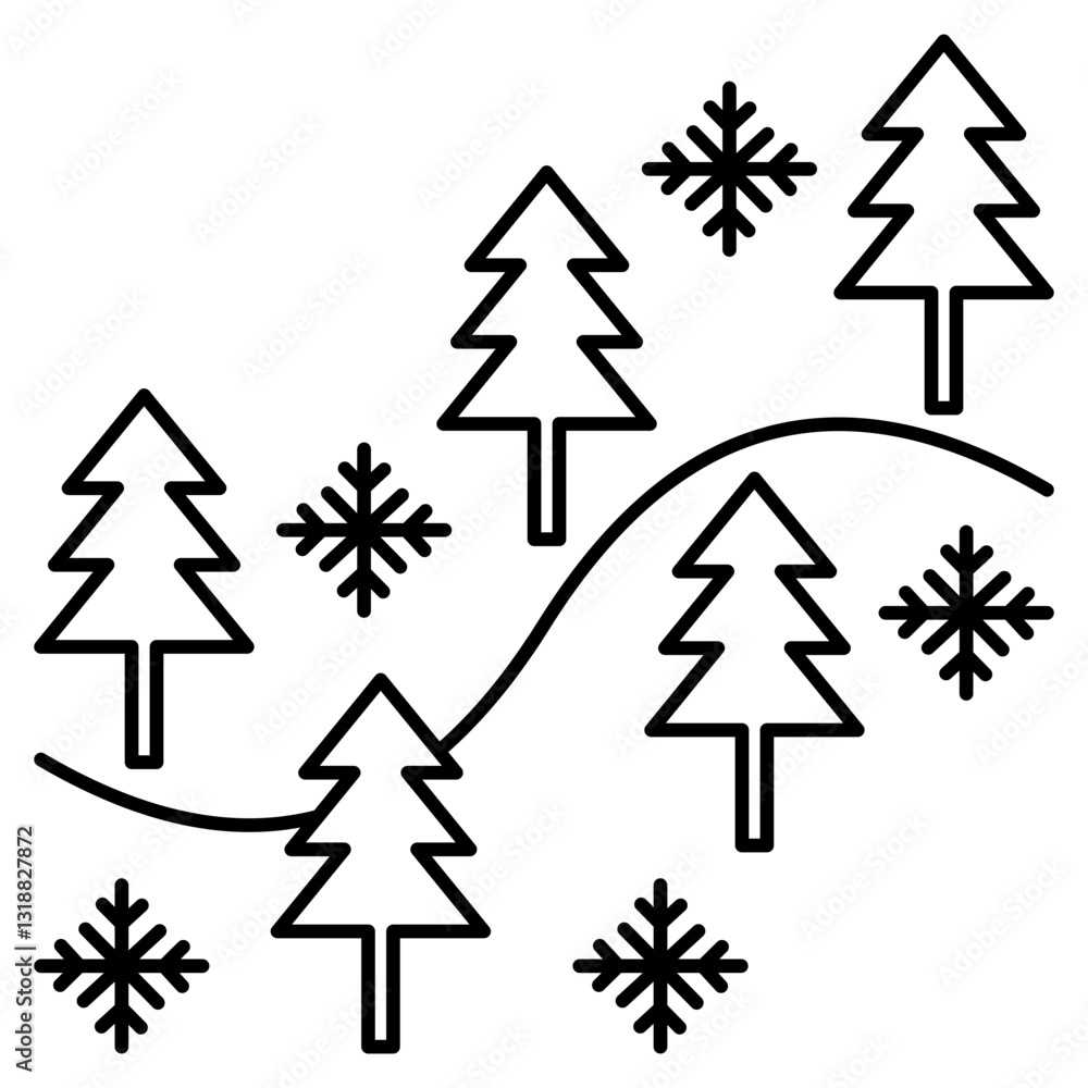 Fototapeta premium frozen forests