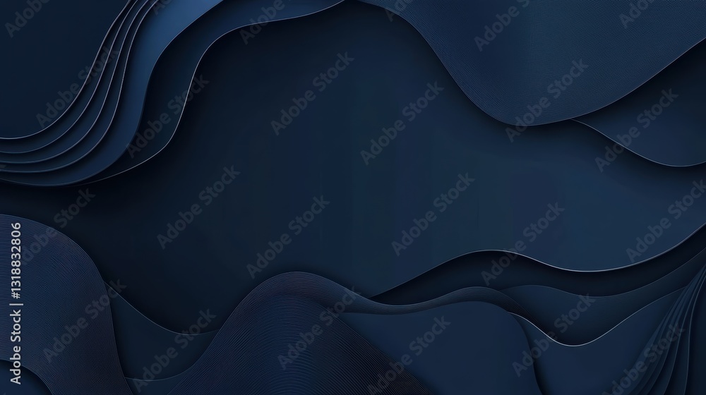 Fototapeta premium Abstract Navy Blue Waves