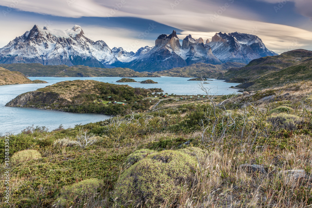 Nice view of Torres Del Paine National Park, Chile.