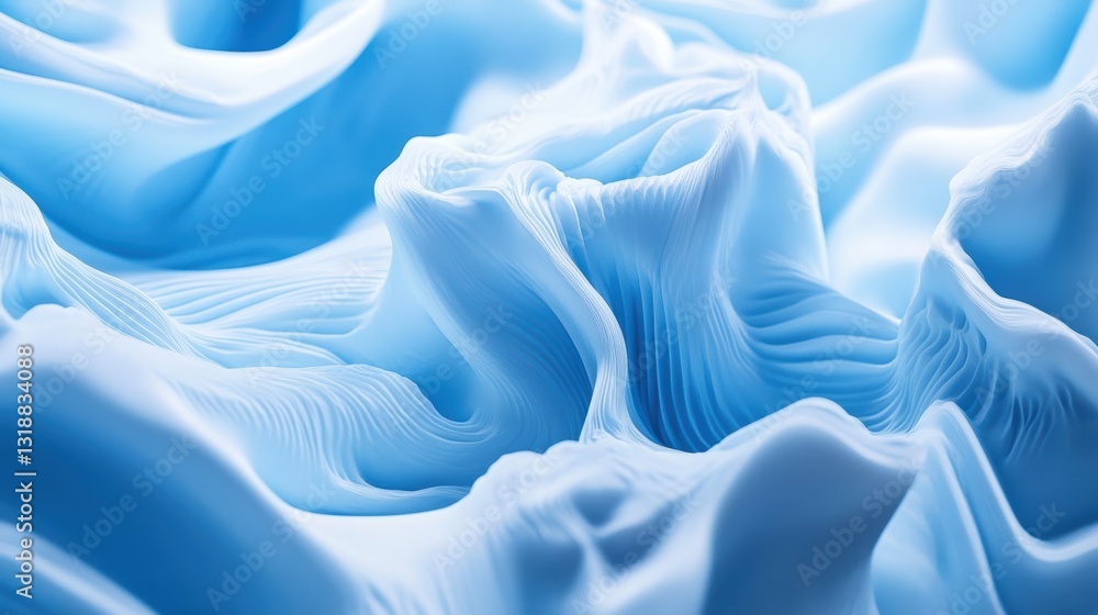 Obraz premium Abstract Blue Fabric Waves