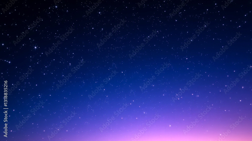 Fototapeta premium A bunch of glittering stars in the twilight sky – Generative AI
