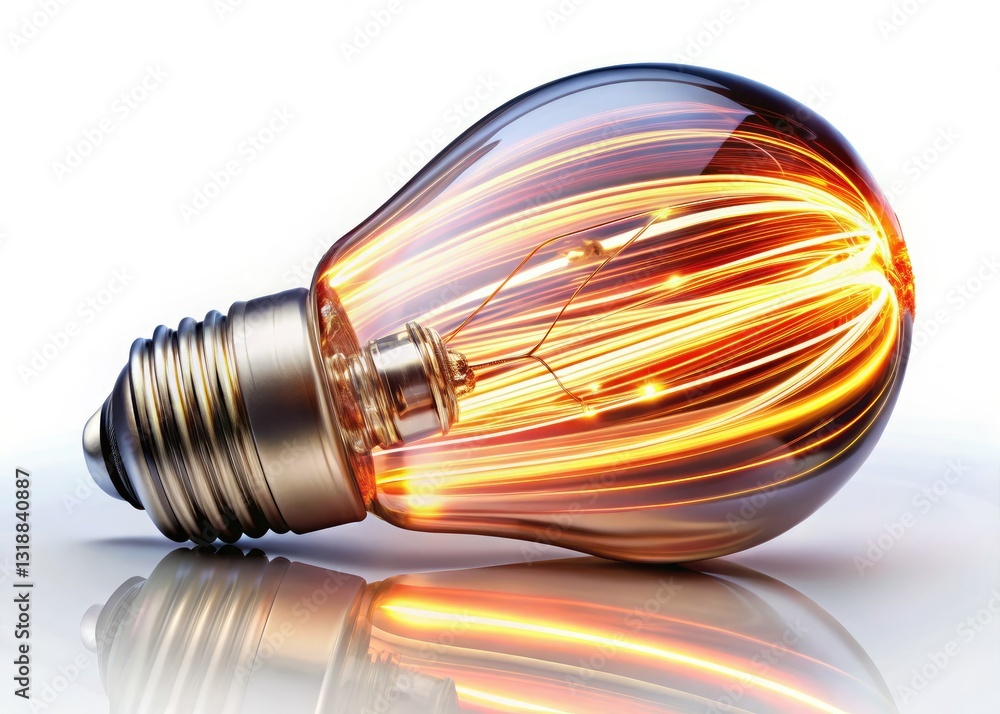Minimalist home decor: a long-exposure photograph of a modern LED bulb's glowing elegance. Minimalist home decor: a long-exposure photograph of a modern LED bulb's glowing elegance.