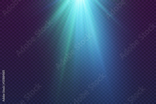 Optical light effect of lines. The effect of glare and lenses. Sparkling star shine.