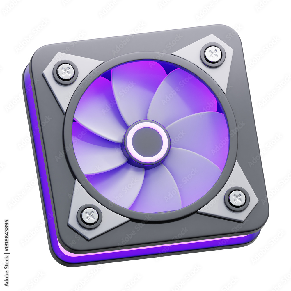 computer fan 3d icon illustration computer fan 3d icon illustration