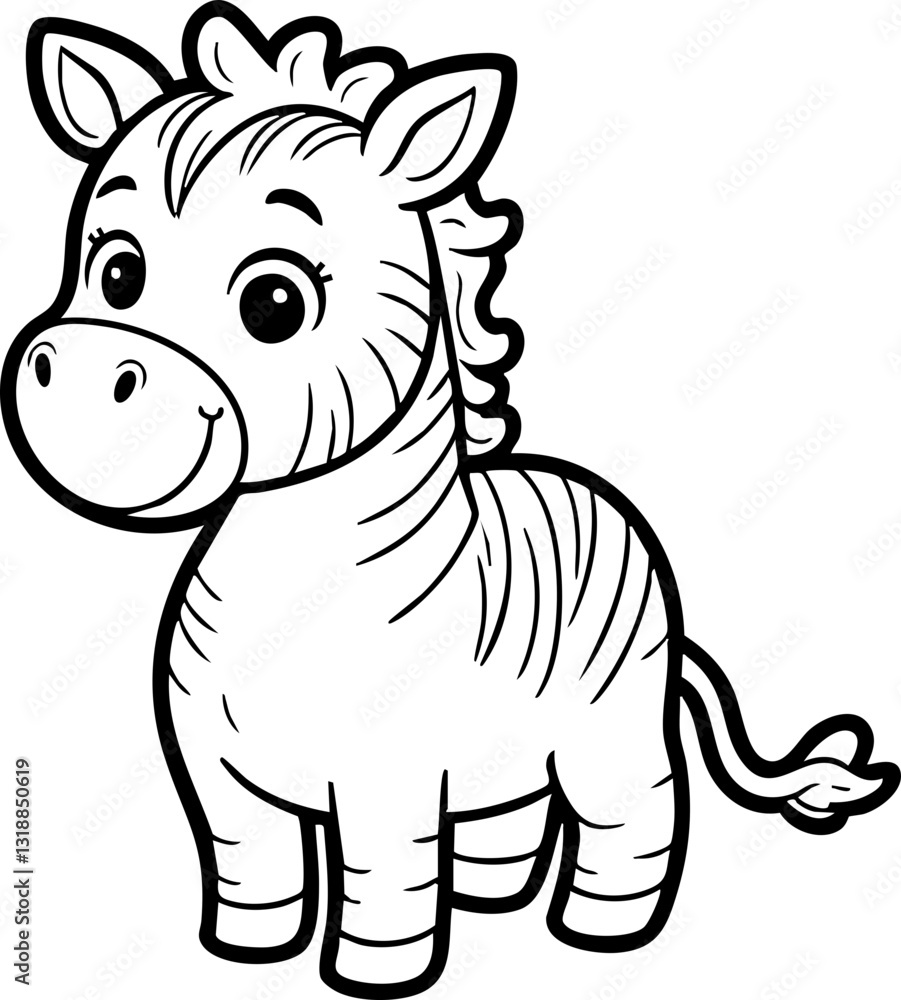 Obraz premium Cute zebra illustration