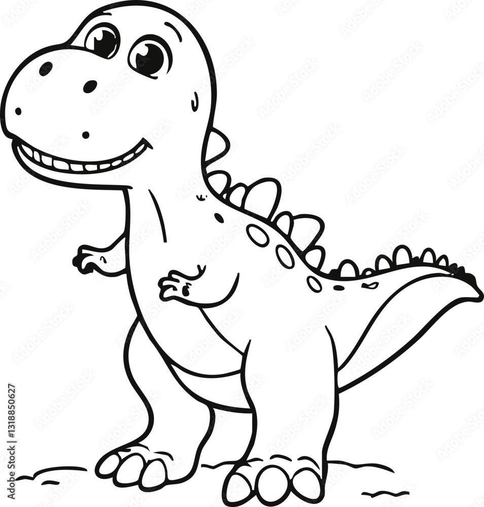 Naklejka premium Cute dinosaur illustration