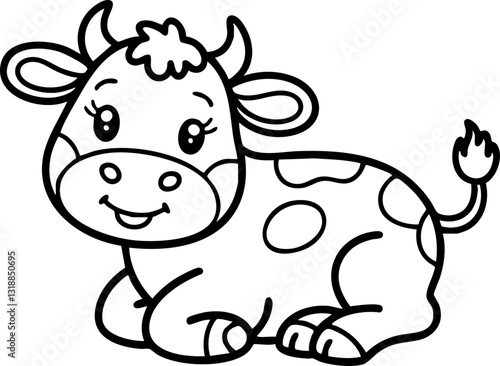 funny cow cartoon drawing
