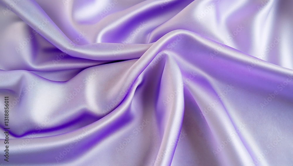 Fototapeta premium Flowing Light Purple Silk Fabric Background for Fashion or Decoration Design