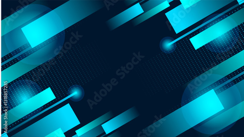 Abstract neon blue speed lines for sports and esports background