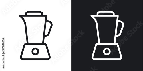 Juicer icon set in black and white stroke lines