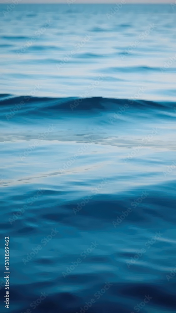 Serene waves gently roll across a reflective lake at dawn with soft blue hues, calm, waves, serene Serene waves gently roll across a reflective lake at dawn with soft blue hues, calm, waves, serene