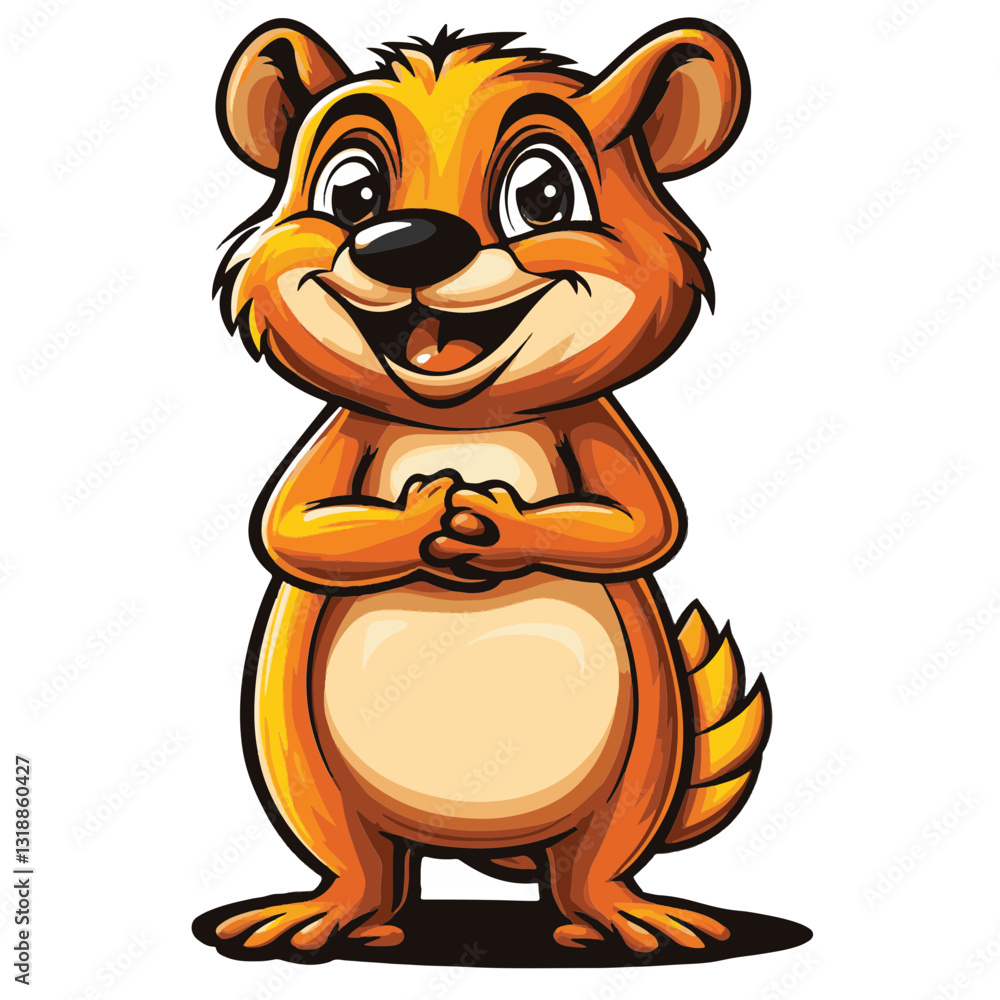 Obraz premium Quokka cartoon vector illustration 