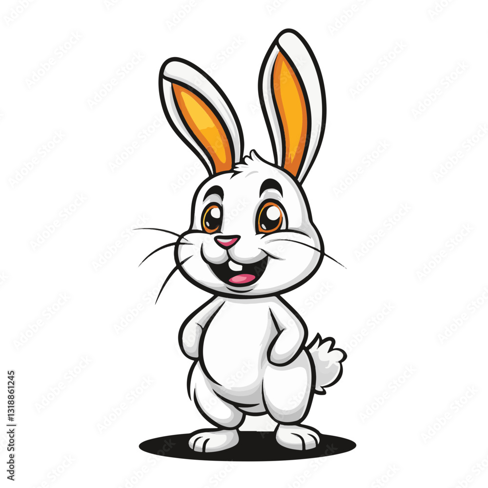 Fototapeta premium Bunny cartoon vector illustration 