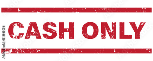 Cash only grunge stamp
