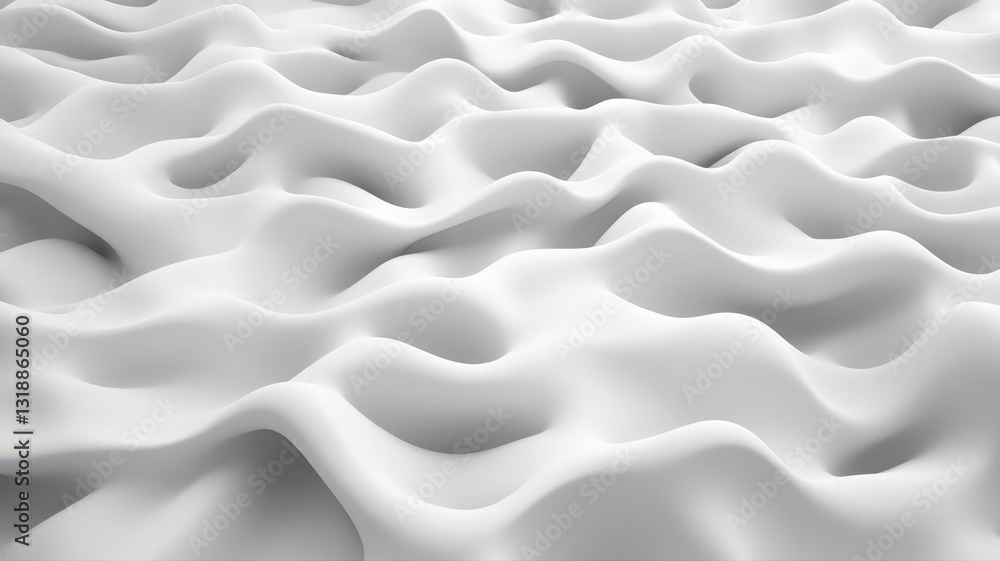 Obraz premium Abstract White Fabric Texture with Soft Waves