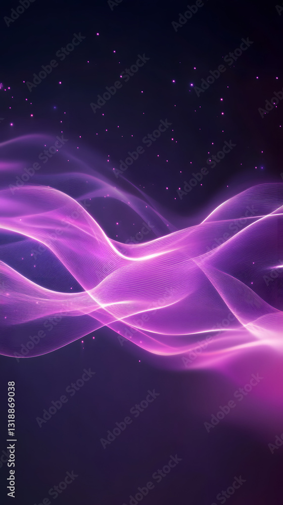 Obraz premium Abstract purple spectrum wave illustration, colorful modern violet wave background