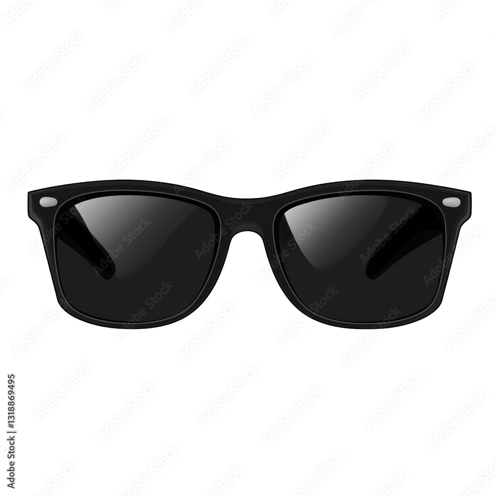 Black sunglasses, a simple vector illustration with a transparent background Black sunglasses, a simple vector illustration with a transparent background