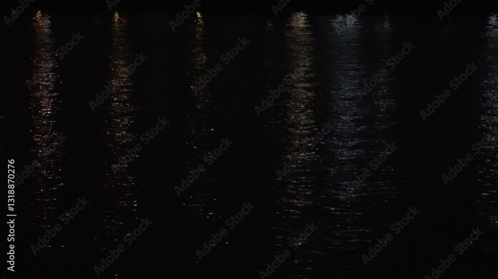 夜の河川敷 夜の河川敷