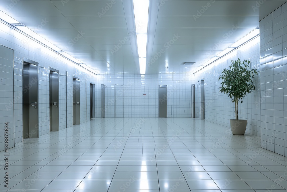 Serene Deserted Train Station Restroom Serene Deserted Train Station Restroom