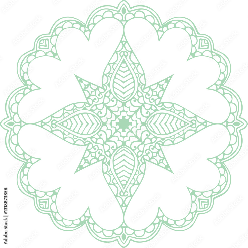 Beautiful flower art and mandala vector design Beautiful flower art and mandala vector design