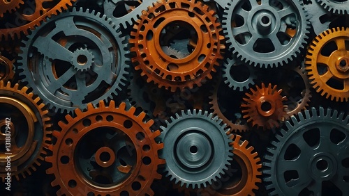 Wallpaper Mural Harmony in Motion: The Gears of Teamwork" Torontodigital.ca