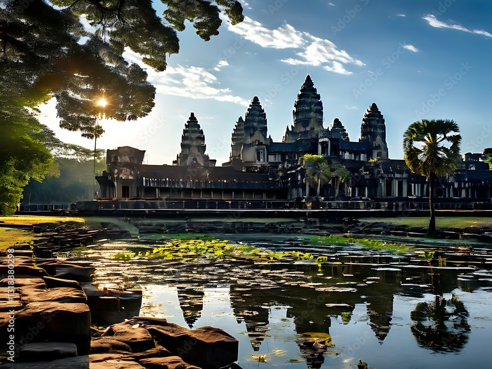 Obraz premium Angkor Wat Temple at Sunrise