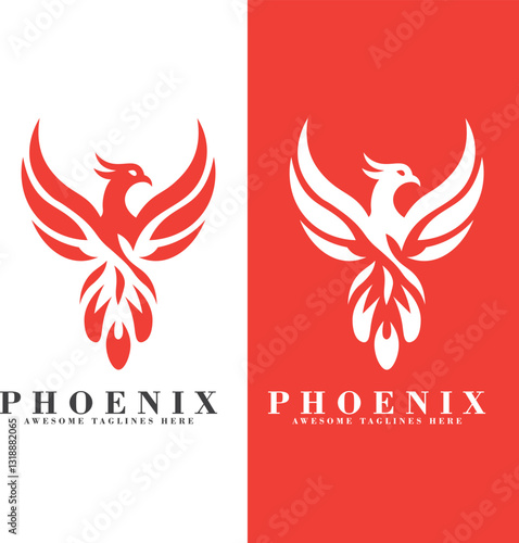 phoenix logo design vector template