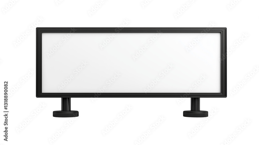 Naklejka premium Minimalist black frame sign on a transparent background blank display