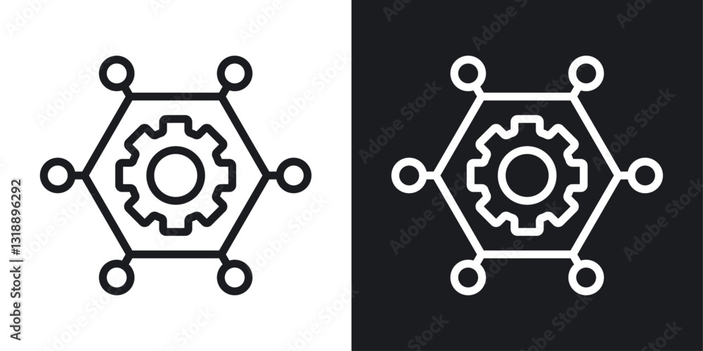 Management skills icons set in black and white stroke lines Management skills icons set in black and white stroke lines