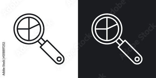 Prediction icons set in black and white stroke lines