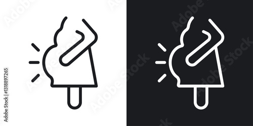 Pregnancy complications icons set in black and white stroke lines