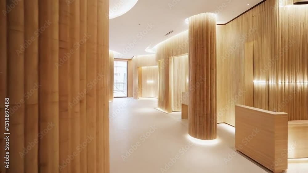 Walking Through Modern Bamboo Interior Design with Natural Light Walking Through Modern Bamboo Interior Design with Natural Light