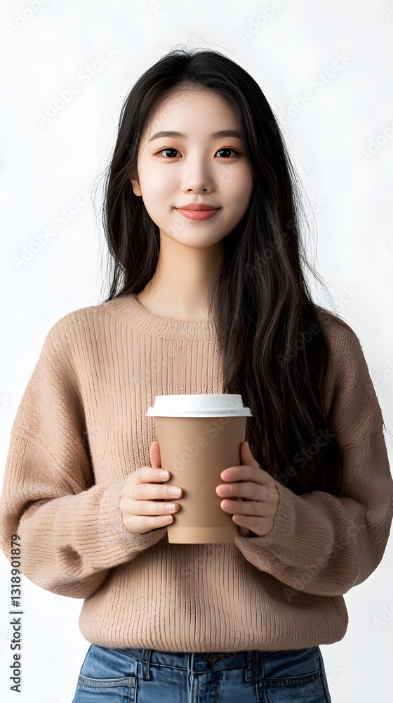 young woman drinking coffee