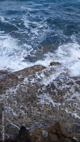 waves on the rocks