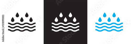 Evaporate icon. Vector illustration. isolated on white and black background. EPS 10