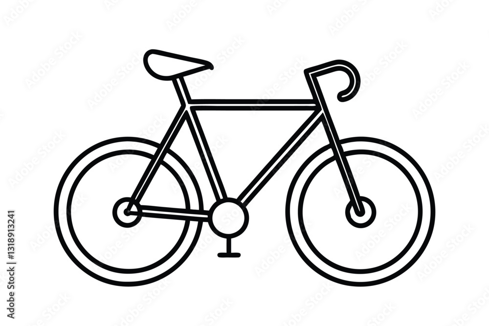 bicycle icon on white background bicycle icon on white background