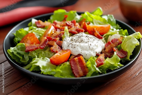 Fototapeta bacon caesar salad