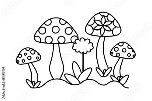 fly agaric vector illustration