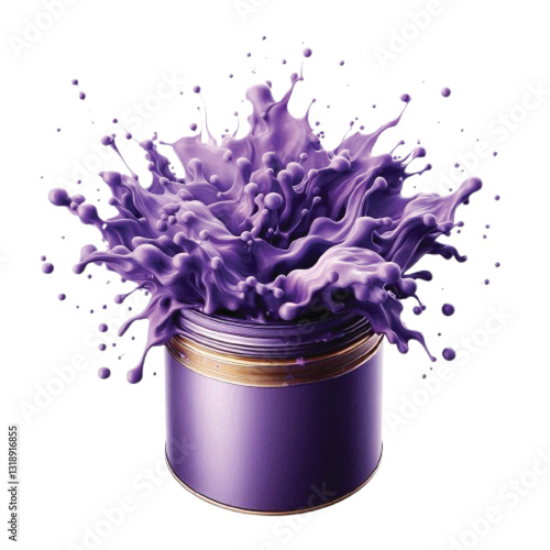 purple paint can