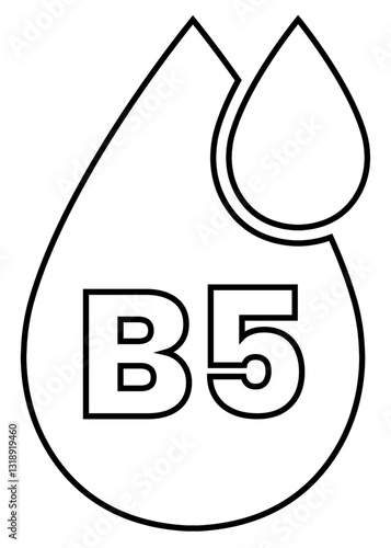 Black Outline Panthenol Active Ingredients Icon for Beauty Products