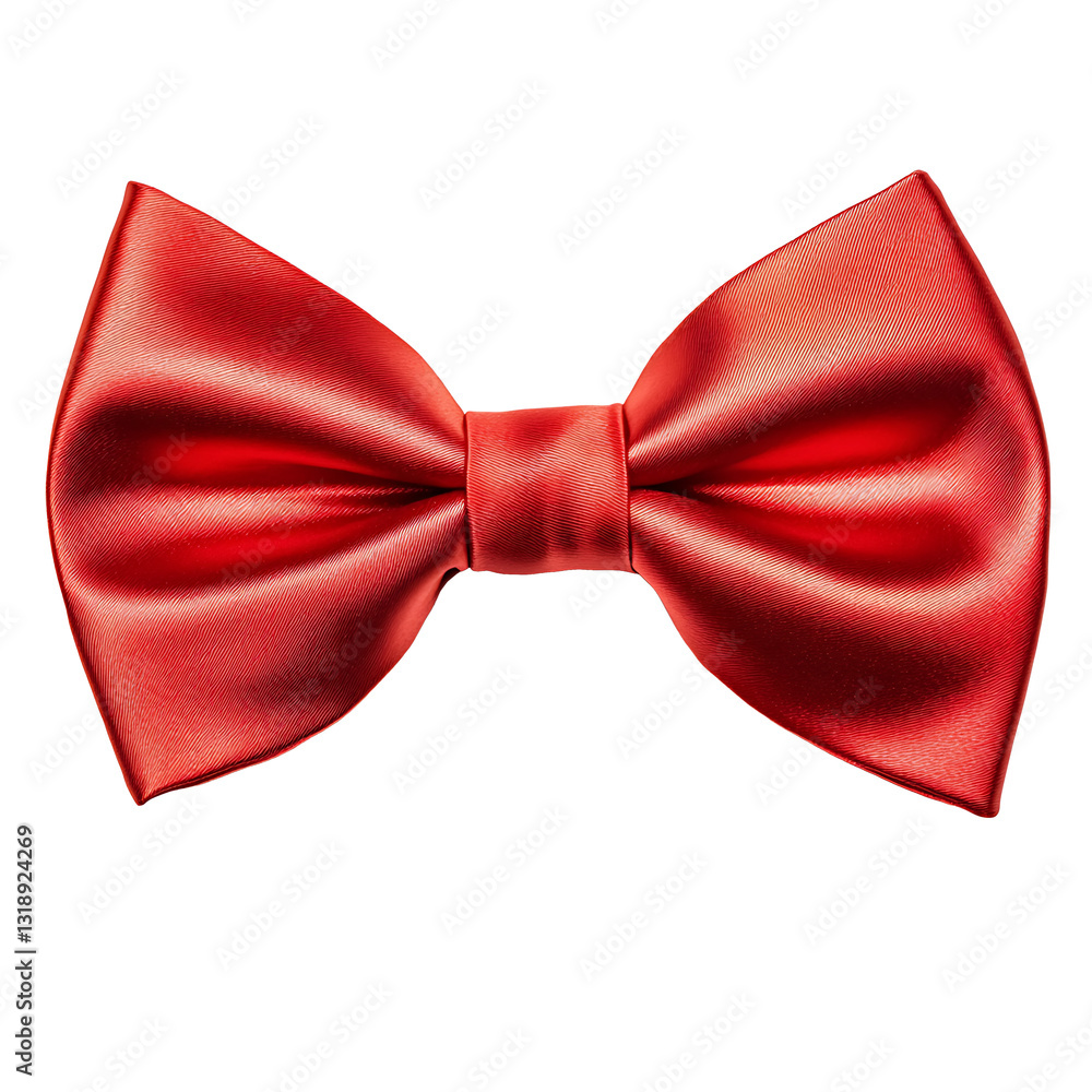 Red Satin Bow Tie - Elegant Formal Wear Accessory Red Satin Bow Tie - Elegant Formal Wear Accessory