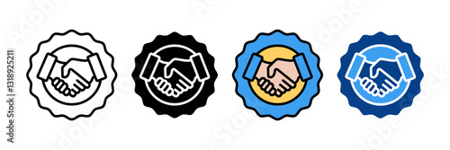 Trusted Brand  Icon Set Multiple Style Collection