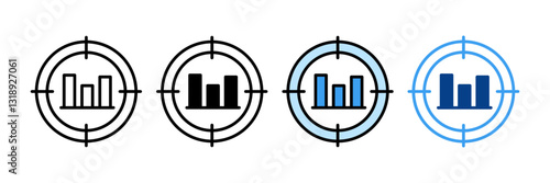 Accurate Data  Icon Set Multiple Style Collection