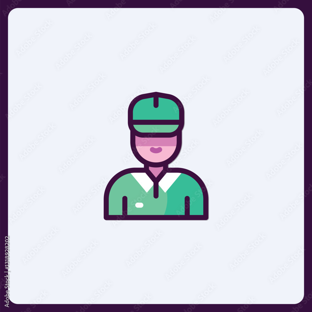 Profession in uniform icon symbolizing service and dedication graphic style Profession in uniform icon symbolizing service and dedication graphic style