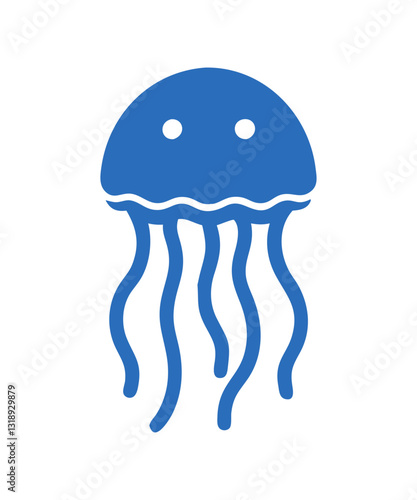 jellyfish logo icon vector illustration. Jellyfish design vector illustration