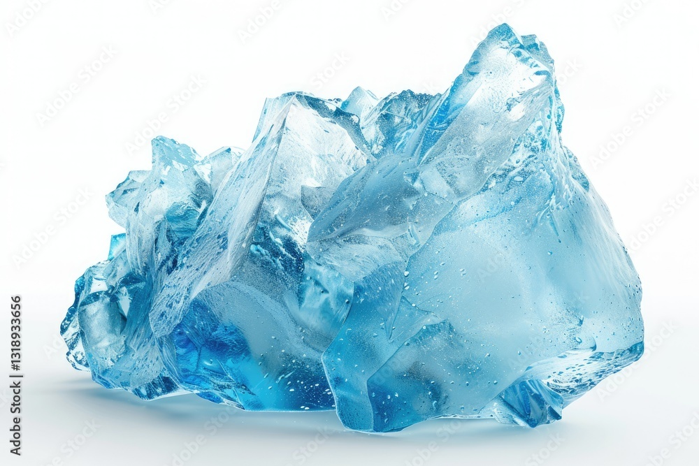 Ultra Quality Image of 3D Ice on Isolated and White Background Ultra Quality Image of 3D Ice on Isolated and White Background