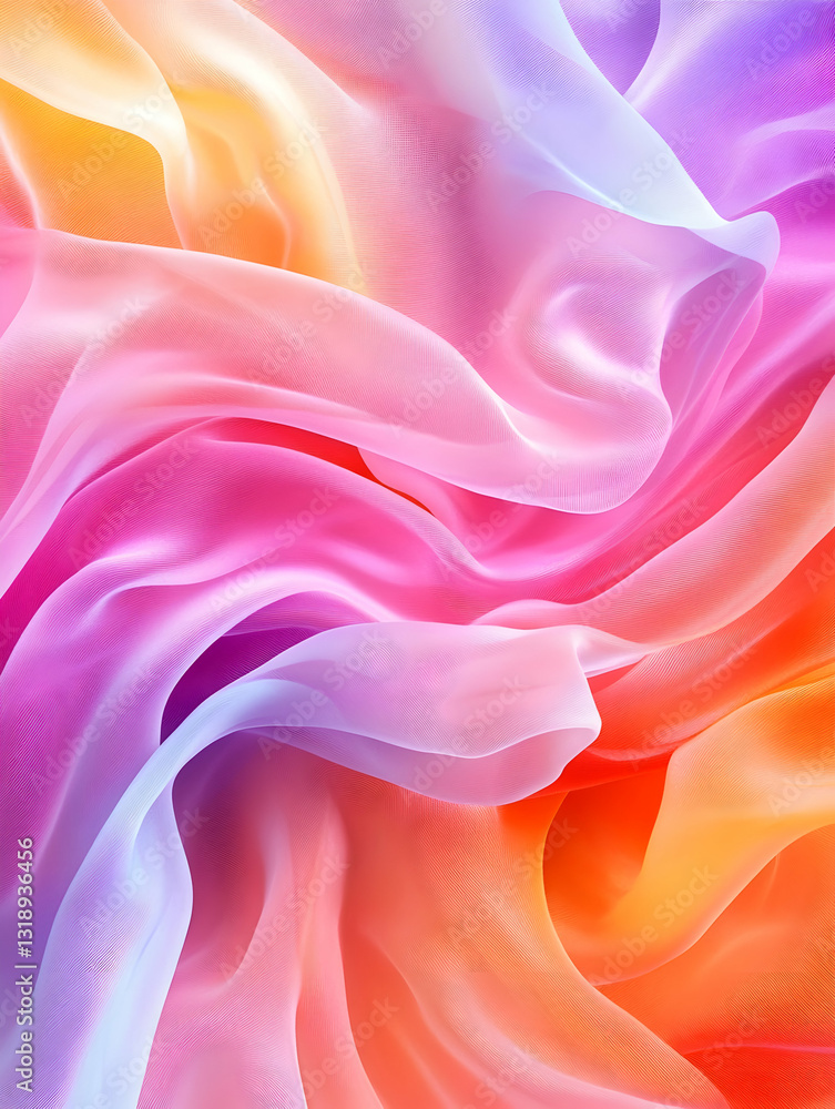 Colorful flowing fabric, vibrant shades Colorful flowing fabric, vibrant shades